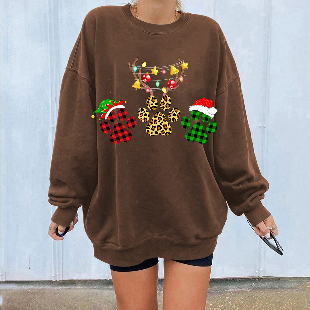 3D Animal Graphic Long Sleeve Loose Blouse