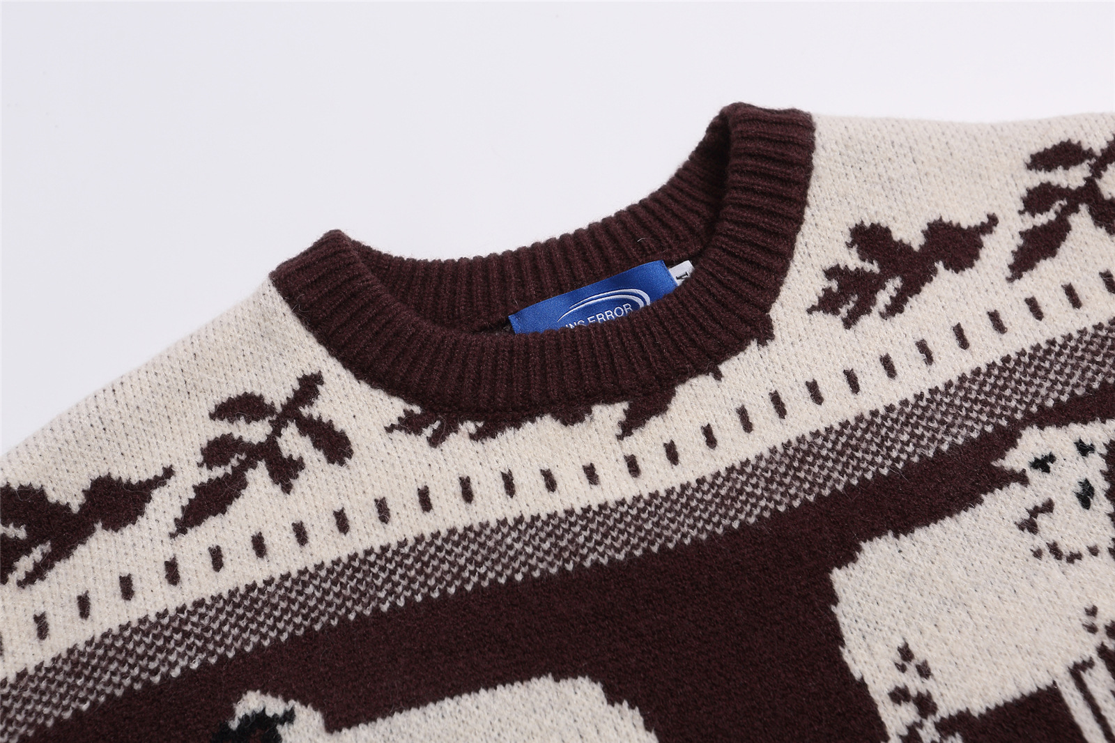 Japanese Vintage Loose Fit Acrylic Jacquard Sweater