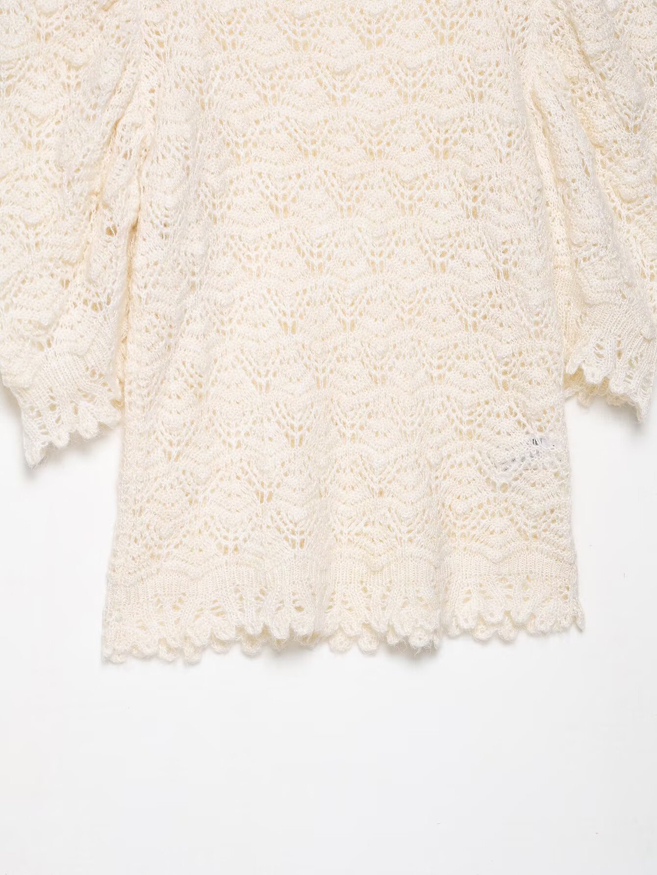 Mockneck Puff Shoulder Sweater