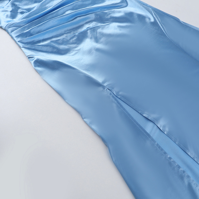 One-Shoulder Fitted Dress with Side Split