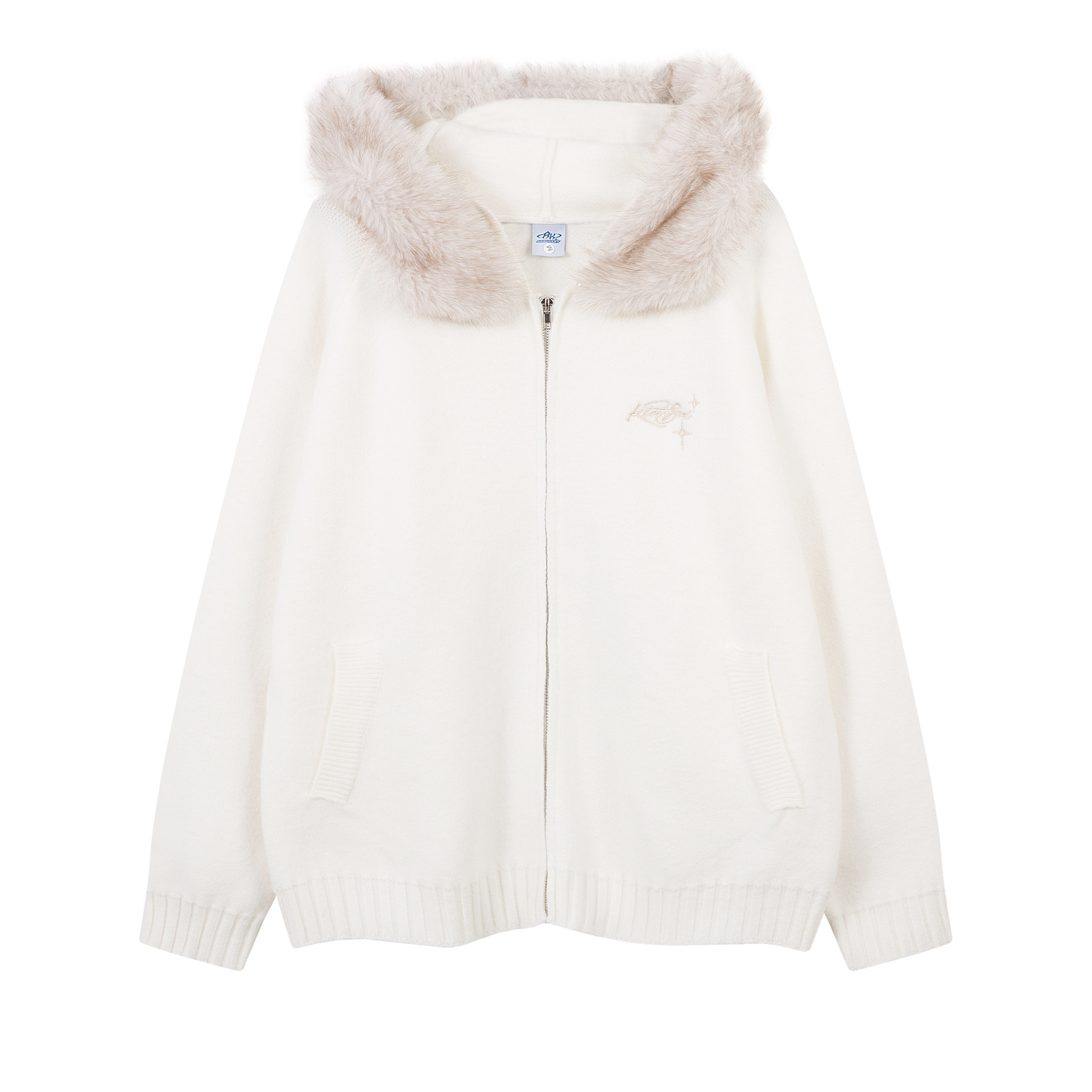 Acrylic Jacquard Long Sleeve Loose Fit Cardigan