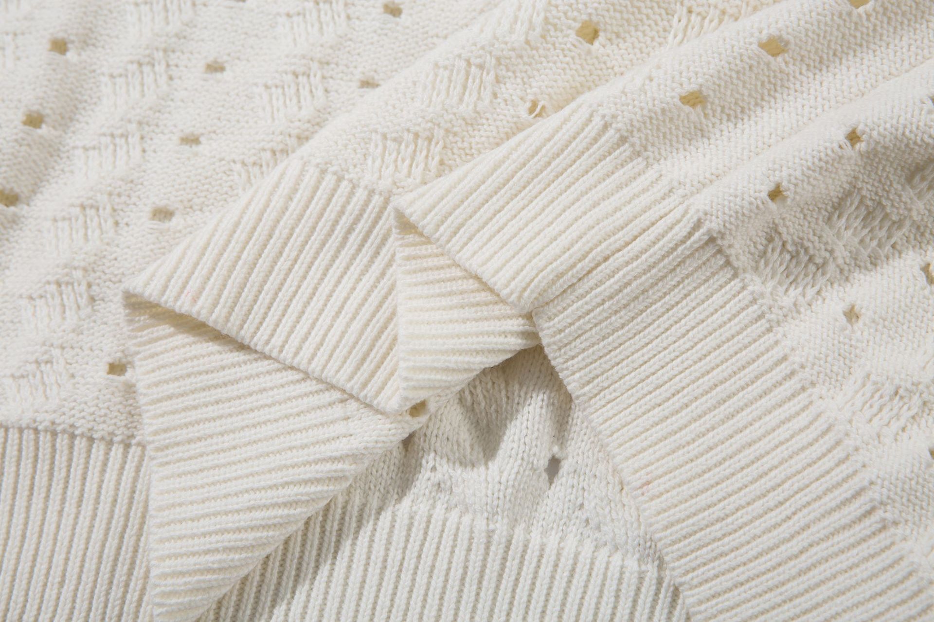 Loose Fit Jacquard Long Sleeve Sweater
