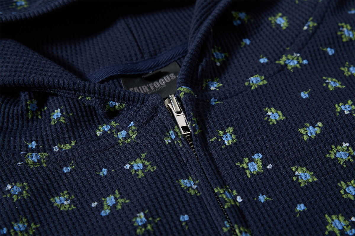 Small floral cardigan zipper hoodie short