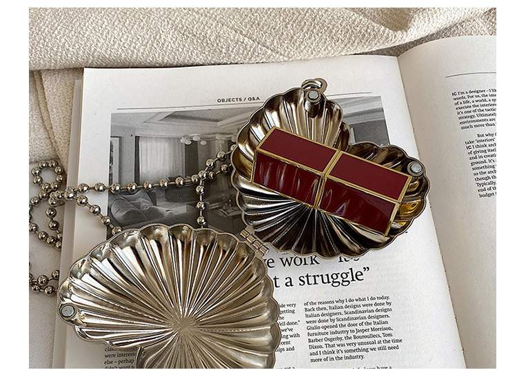 Mini Heart Shell Bag For Women Fashion New High Quality Alloy Design Handbag Female Beading Chain Shoulder Messenger Bag Femme