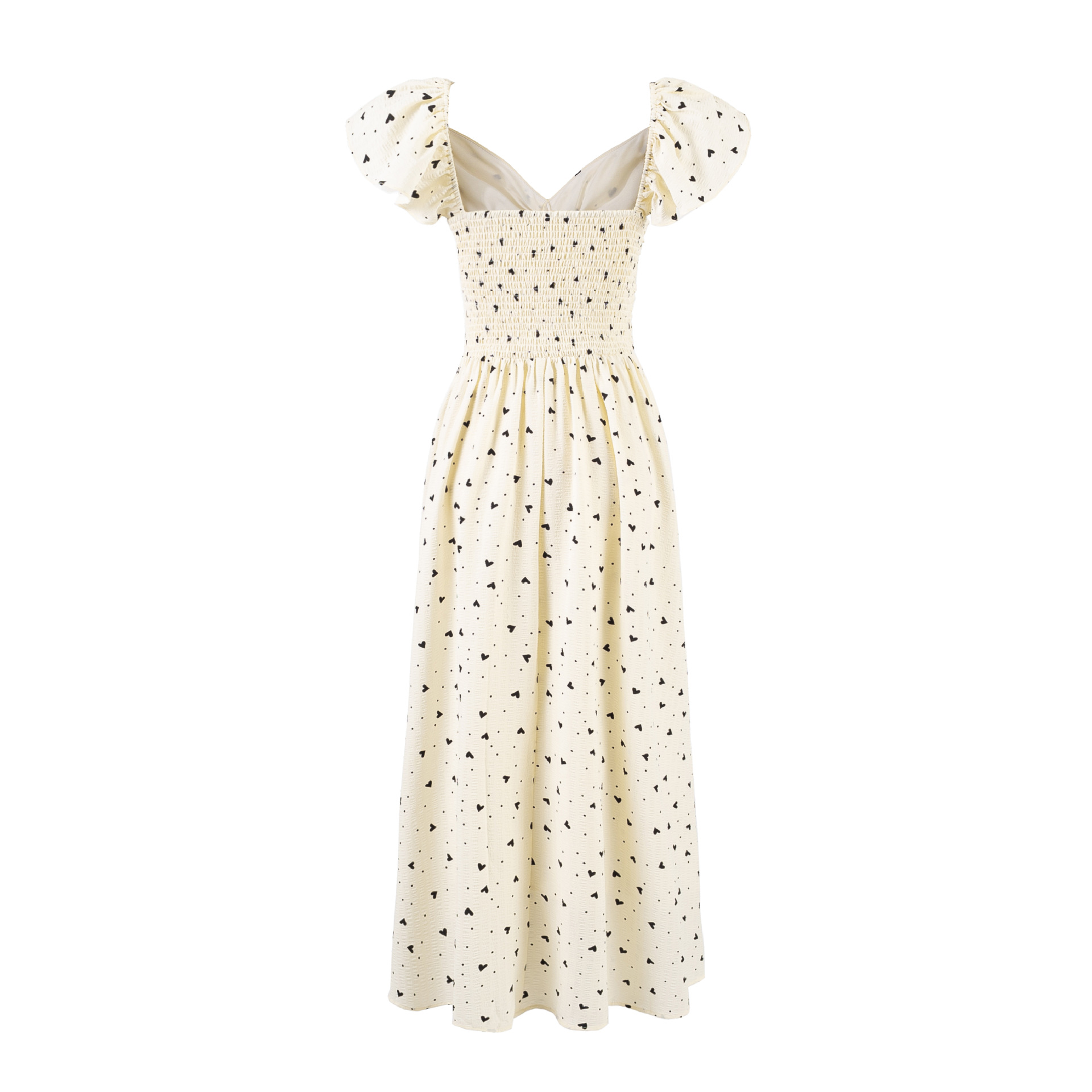 Floral Bubble Sleeve Dress for Women