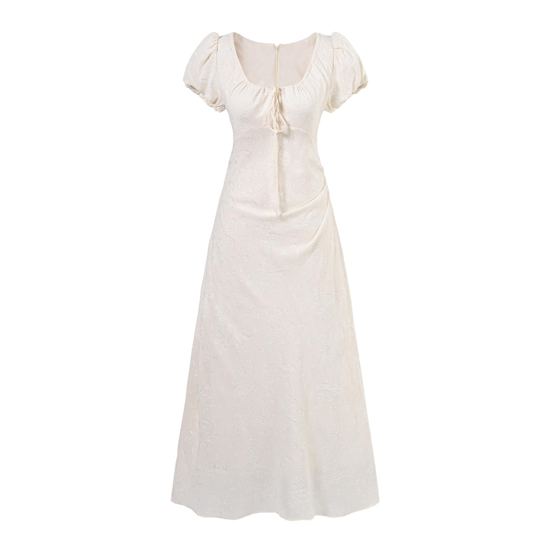 Waist-Cinching Design Short-Sleeved Dress for Women