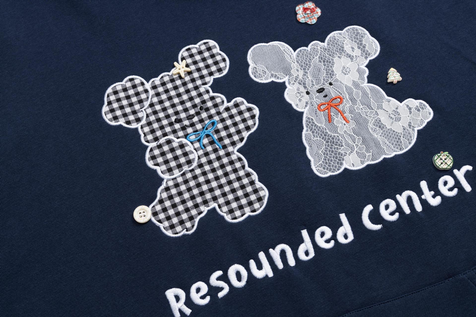 Retro Checked Cotton Puppy Hoodie