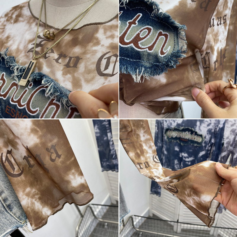 Long Sleeve Cover Up Short T-Shirt