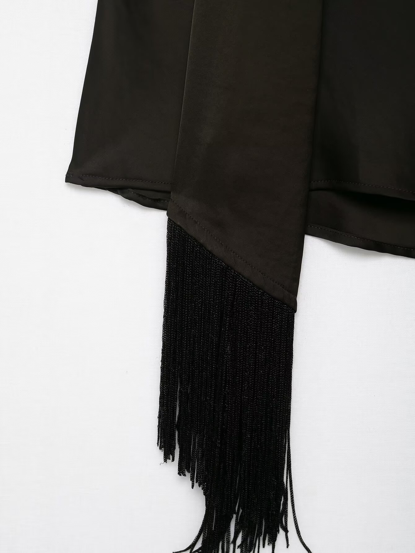 Draped Fringe Polyester Vest