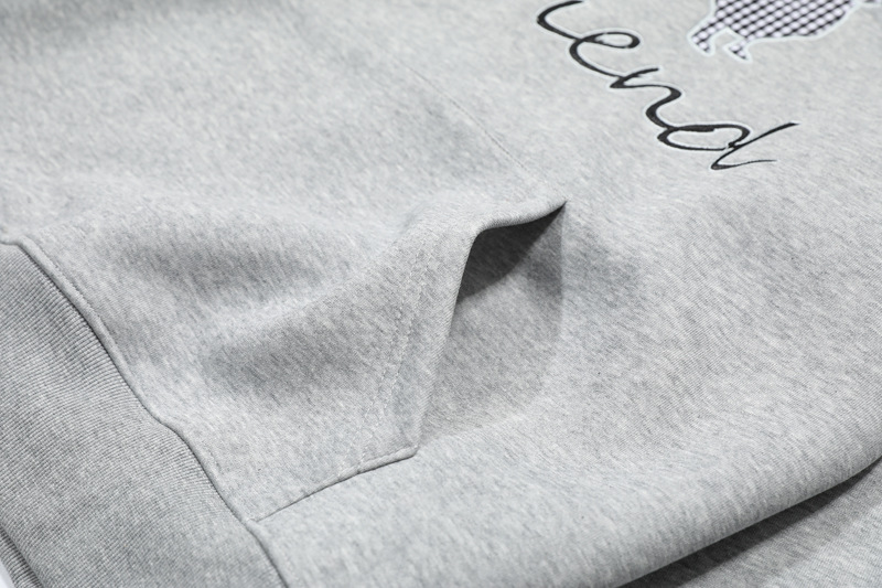Matching Retro Alphabet Patch Hoodie