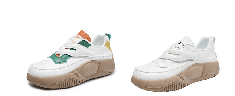 Little White Shoes Women's Spring New Korean Edition Female Students Thick Sole Velcro Board Shoes Casual Women's Shoes