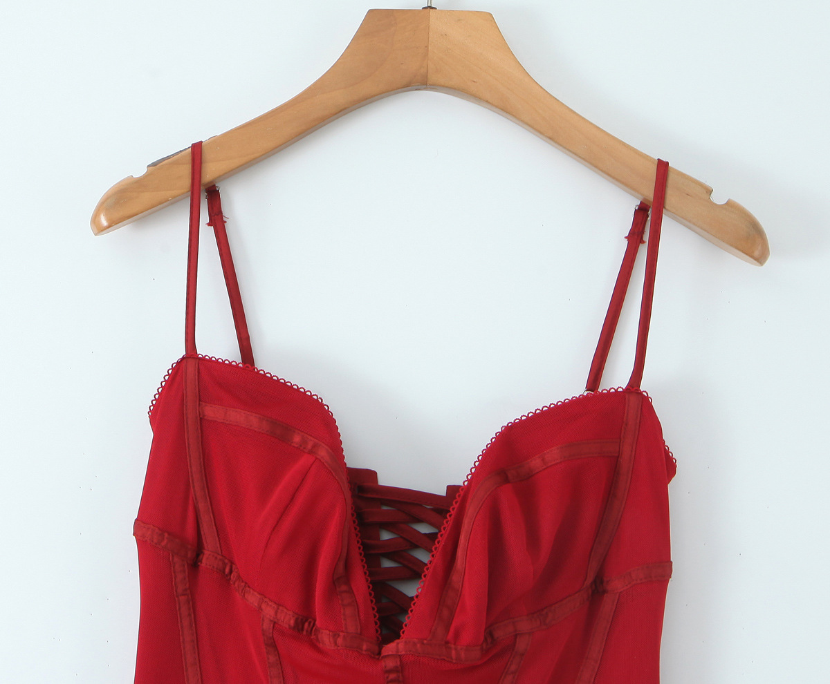 Slim fit long camisole dress