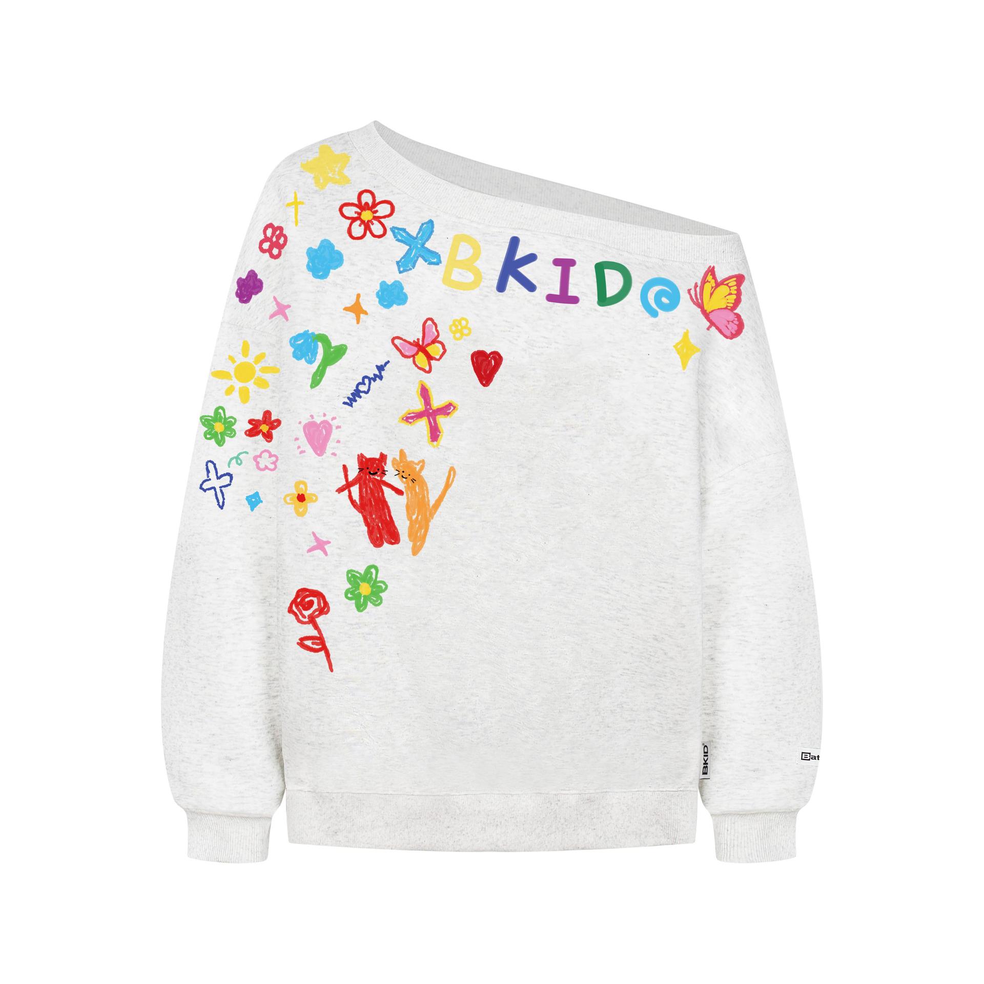 Slouchy Cotton Graphic Hoodie