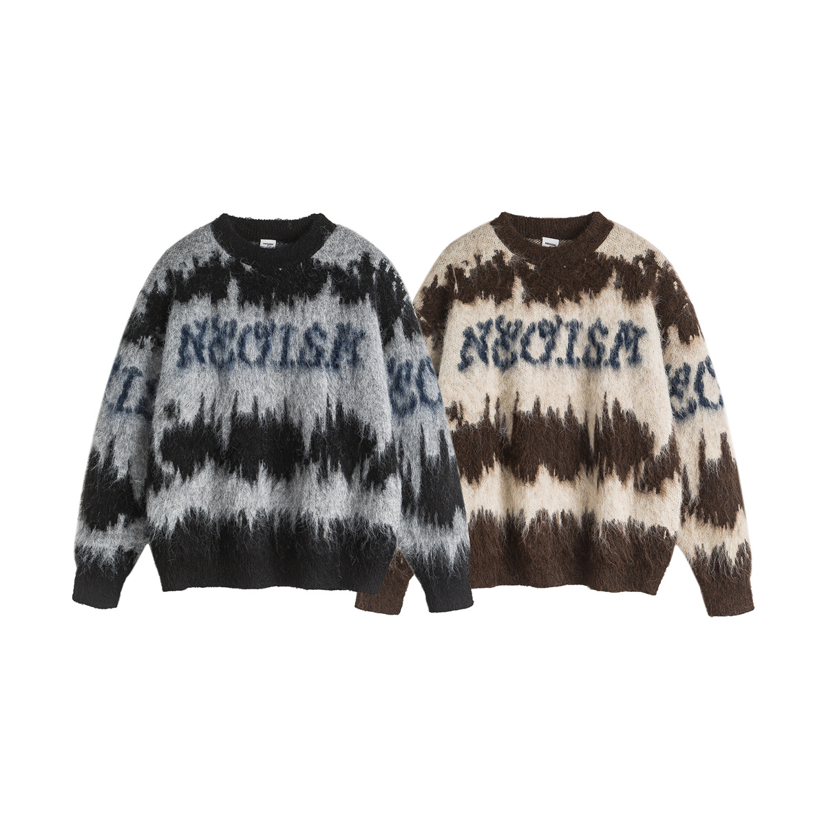 Oversized Japanese Workwear Color Block Pullover