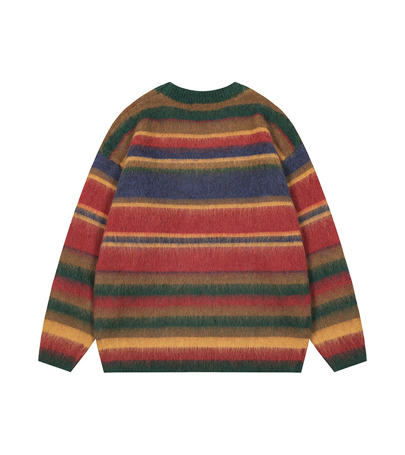 Japanese Workwear Oversized Color Block Sweater