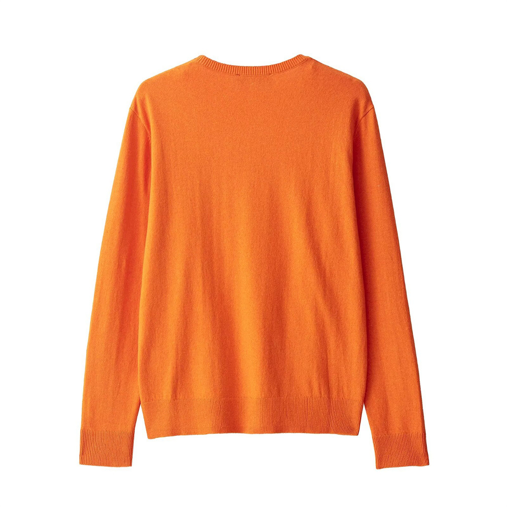Ladies Full Arm Plain Notched Sweater