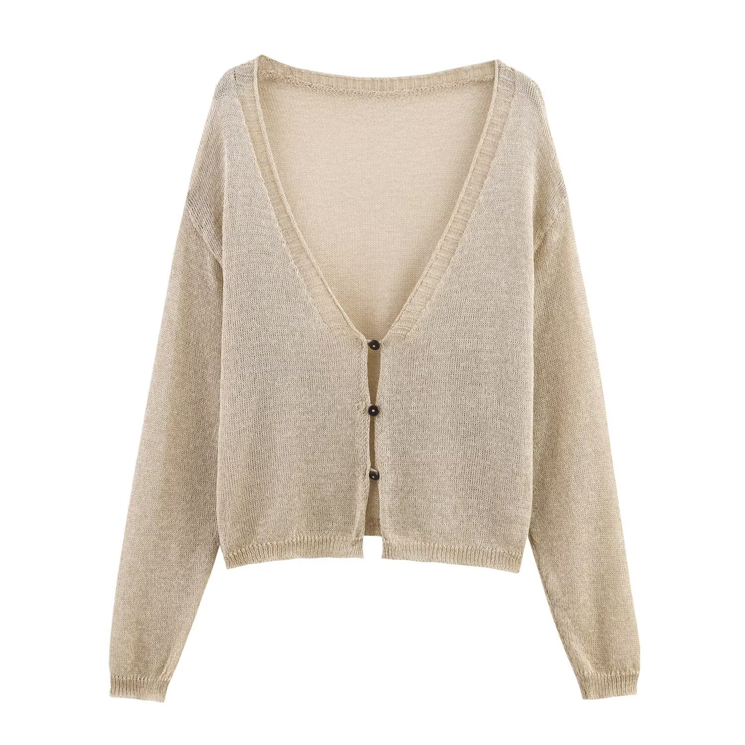 Ladies' Wrist-Length Cardigan Sweater