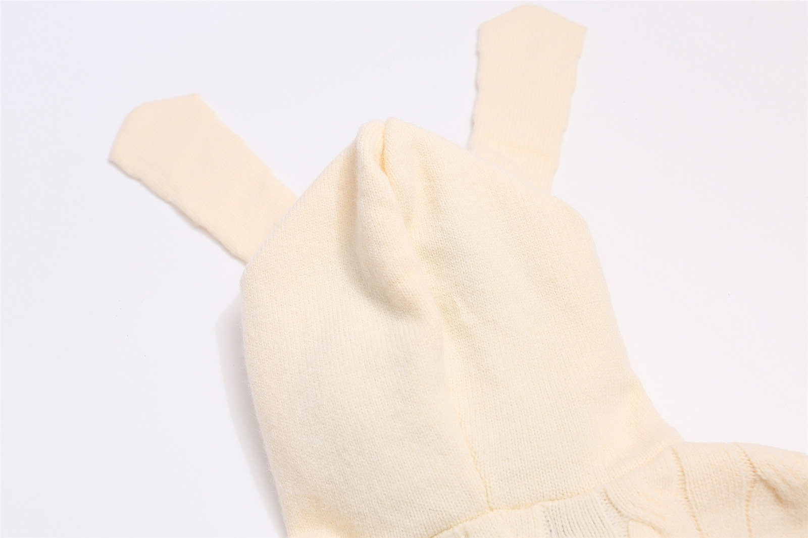 Oversized Bunny Print Hood Sweater Fluffy Ribbon Detail