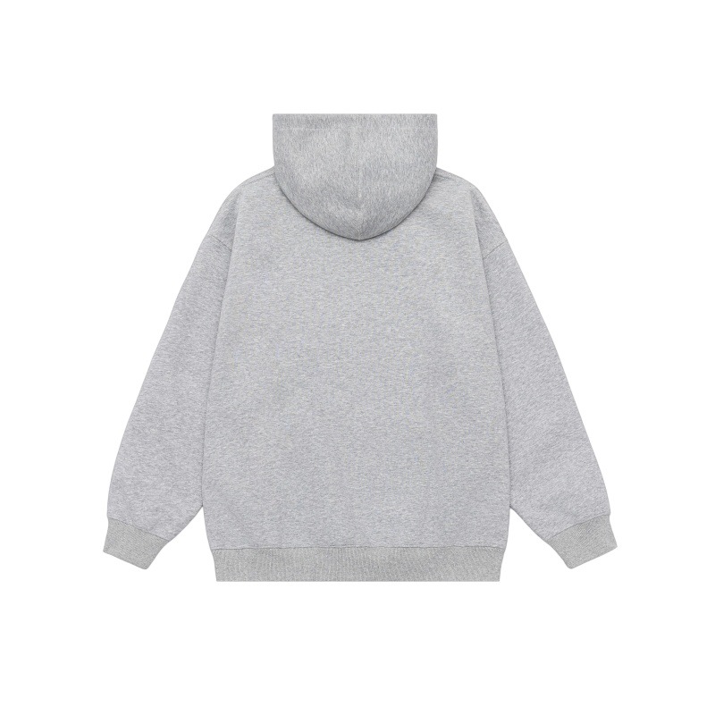 Retro Oversized Cotton Blend Lettering Hoodie