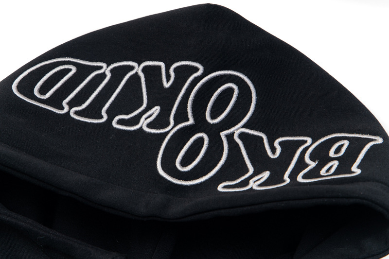 Street Relaxed Fit Zip-Up Letter Print Hoodie