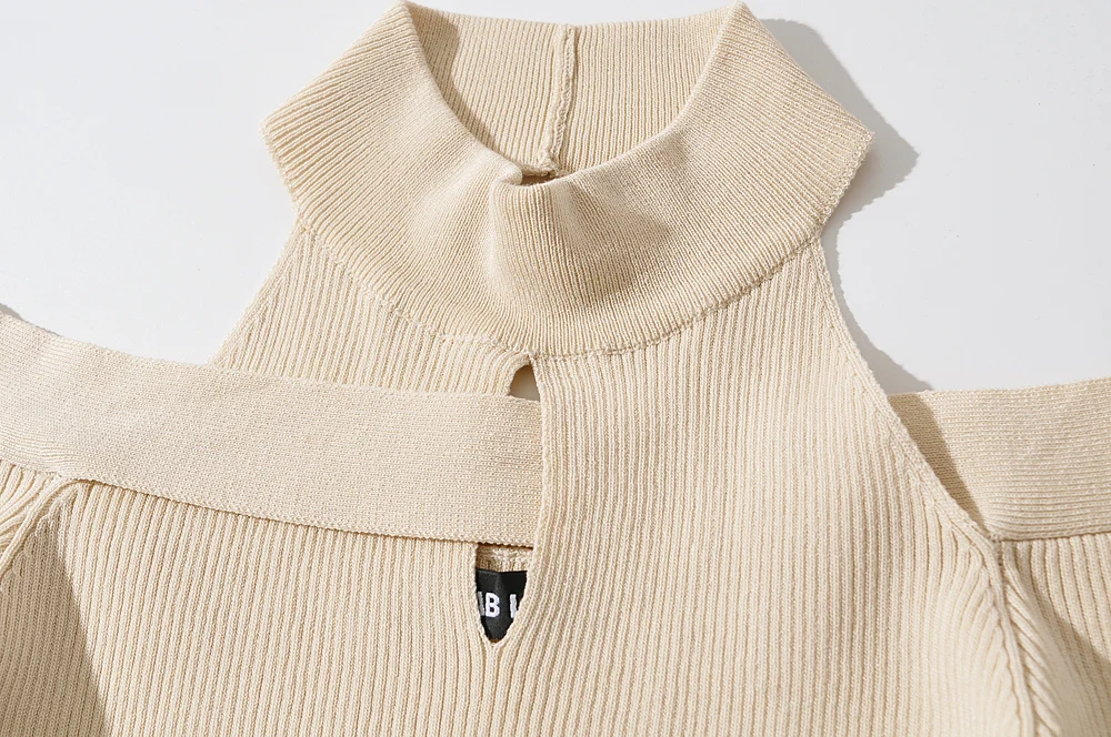 Blush Spandex Upper Arm Cutout Wrap Sweater
