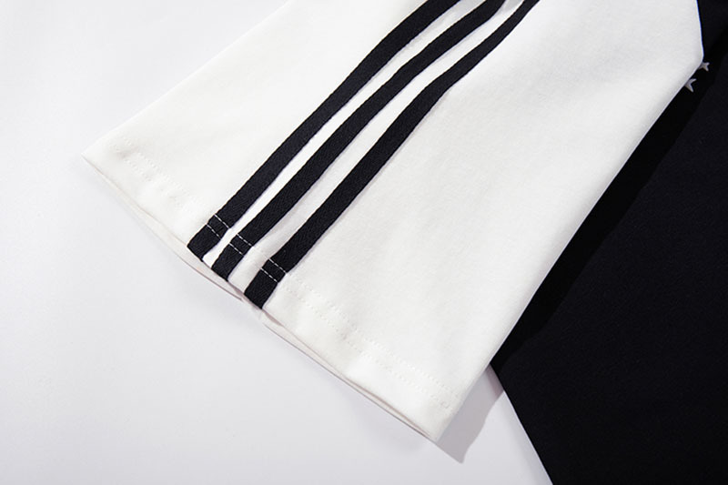 Matching Relaxed Drop Shoulder Contrast T-Shirt