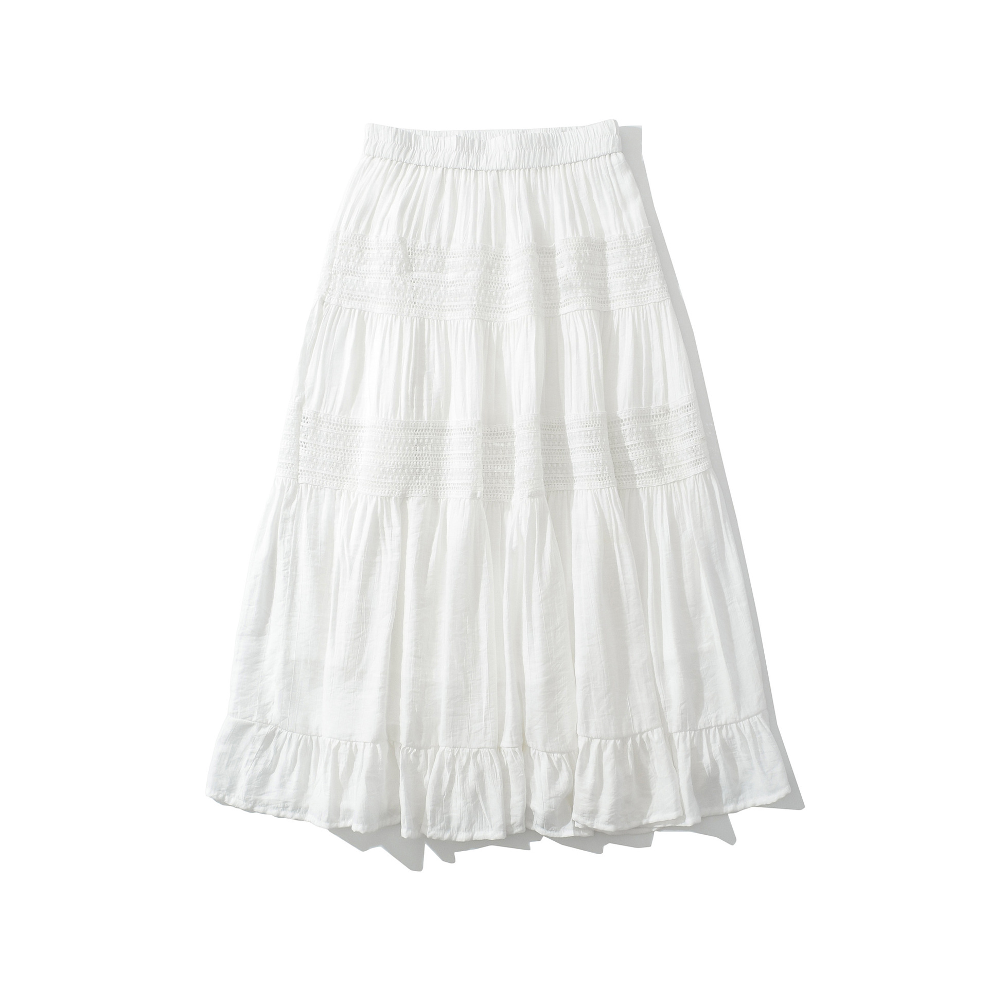 A-Line Skirt Lace Cake Skirt Elastic High Skirt