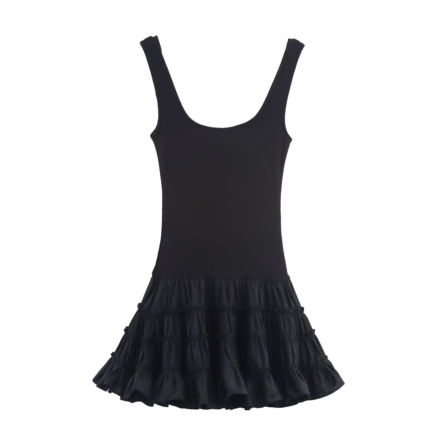 Puffy Patchwork Dress for Women