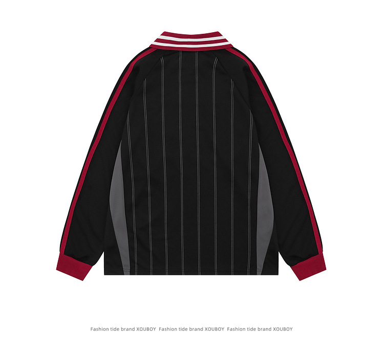Oversized Striped Drop Shoulder Streetwear Sweatshirt