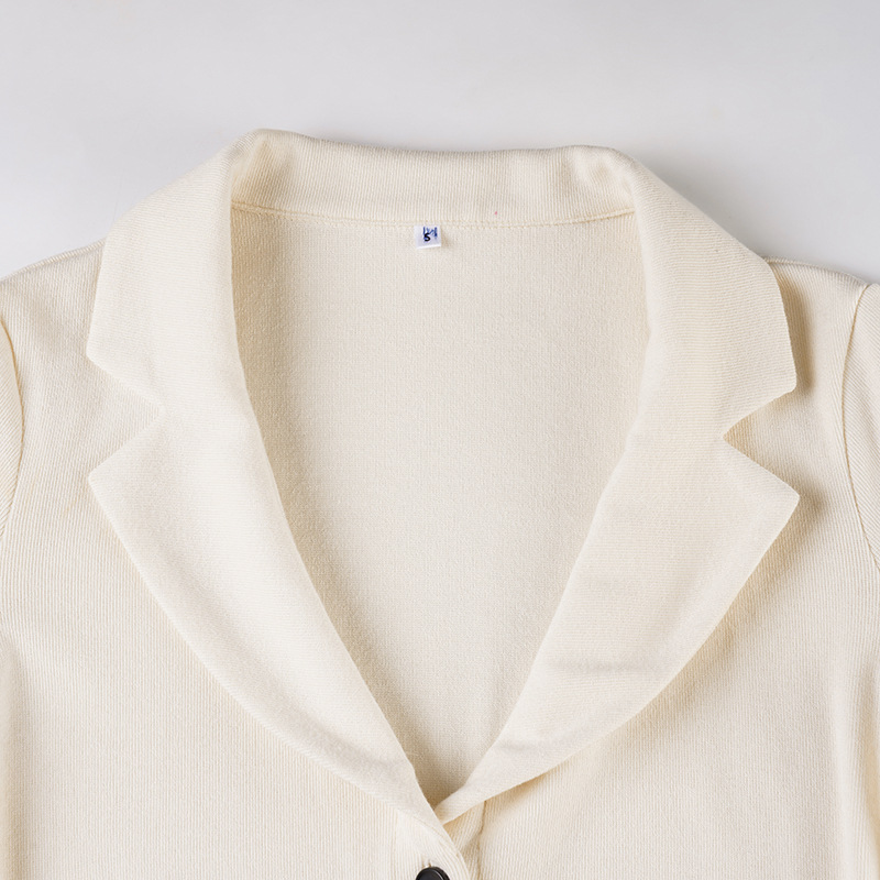 Solid Notch Lapel Dress