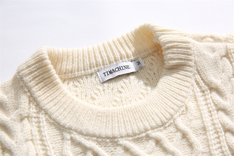 Ladies Japanese Workwear Jacquard Oversized Sweater