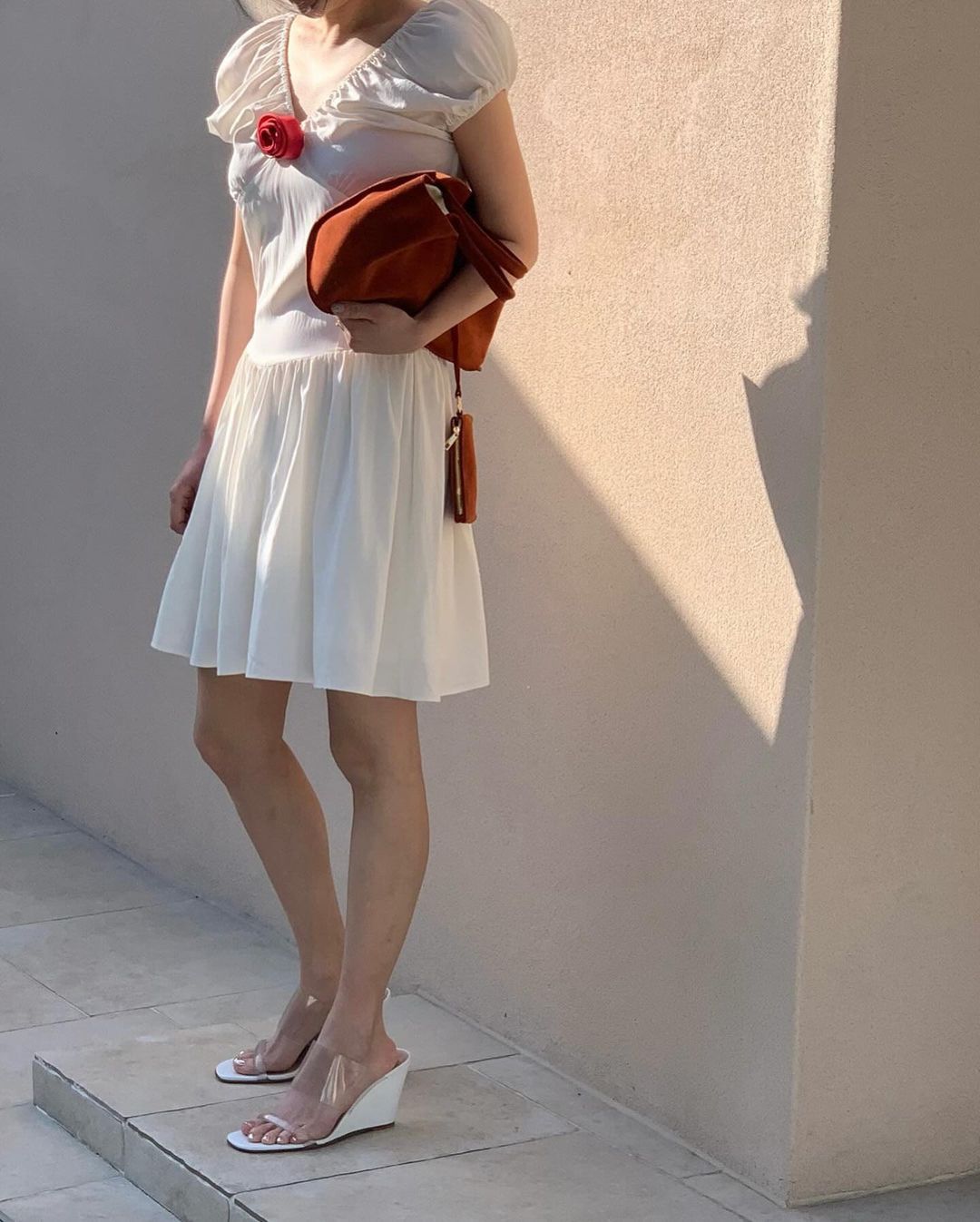 Polyester Deep Plunge Cutout Dress