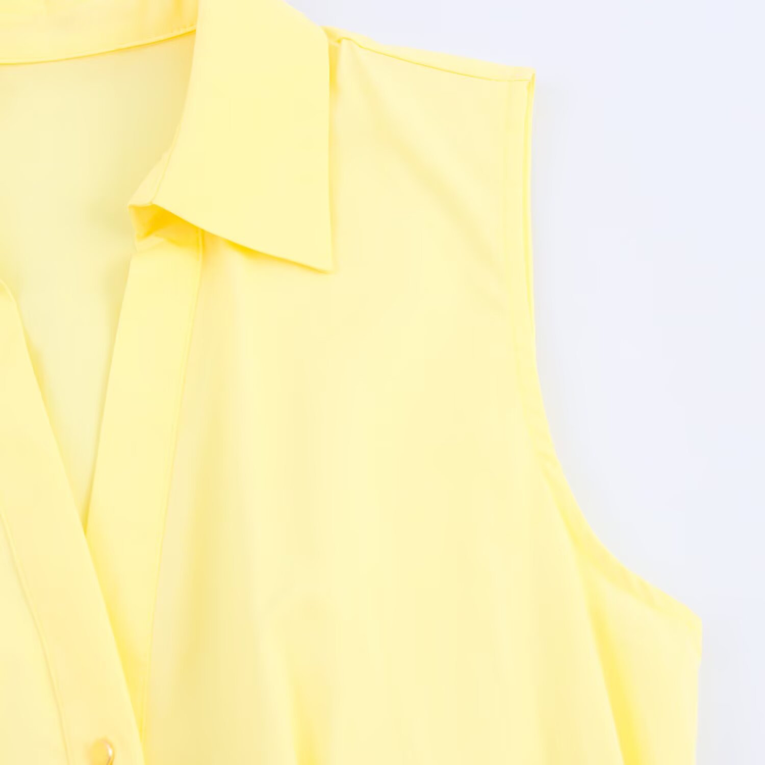 Sash-Tie Long Plain Vest Dress