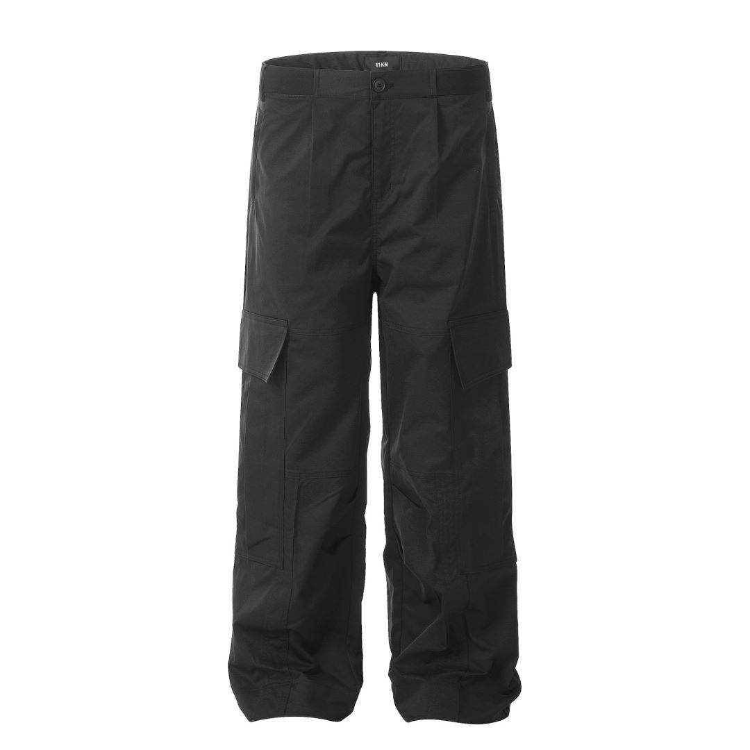 Straight Outdoor Work Pants with Adjustable Waistband for Men and Women, Slim Fit with Multi-Pockets Casual Long Trousers
