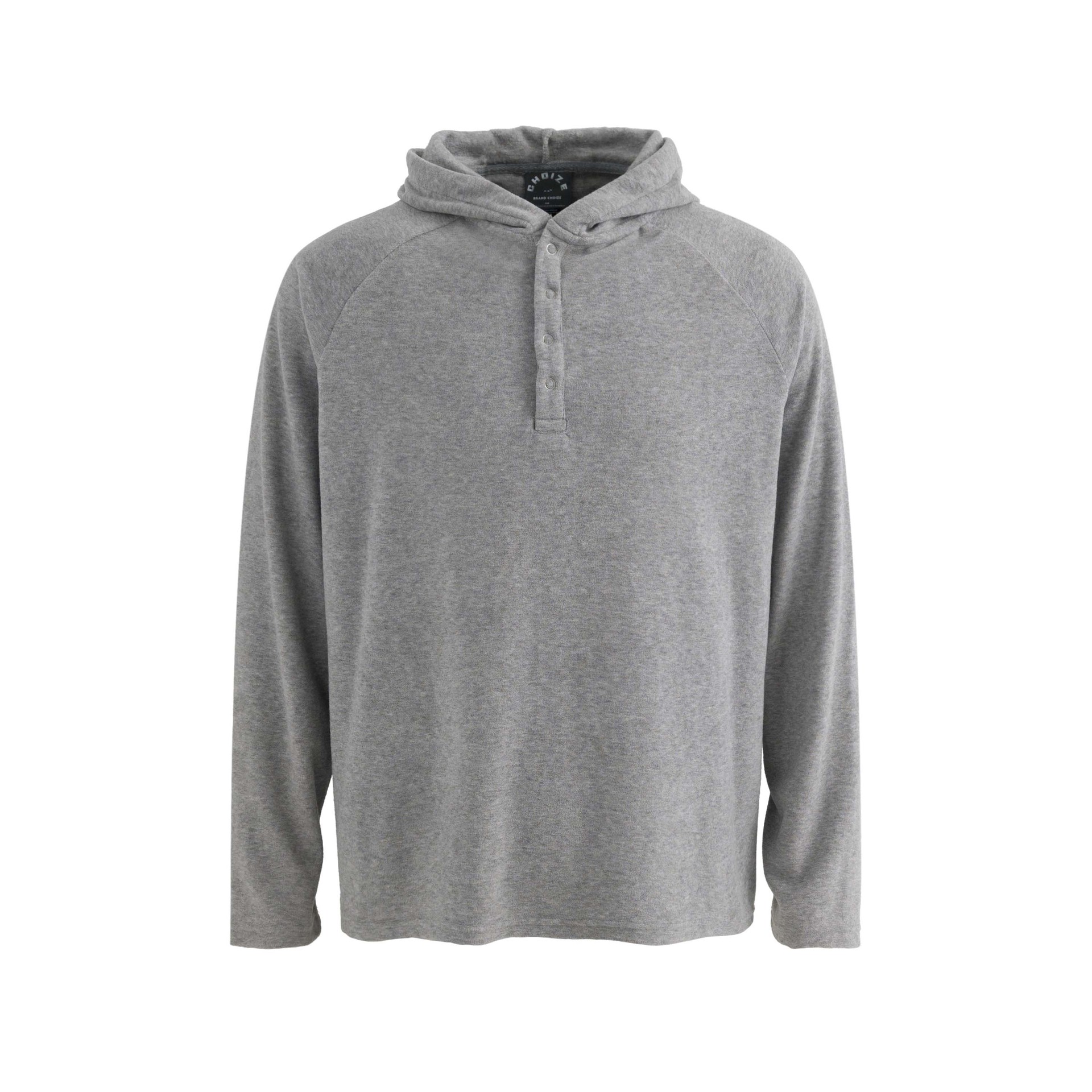 High Street Plain Henley Oversized Hood Pullover