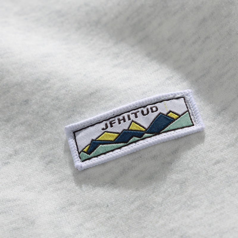 Streetwear Oversized Quarter Zip High Neck Emblem Hoodie