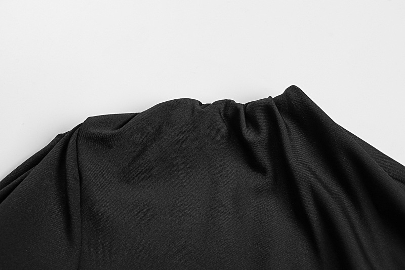Round Neck Sleek Ruched Polyester Dress