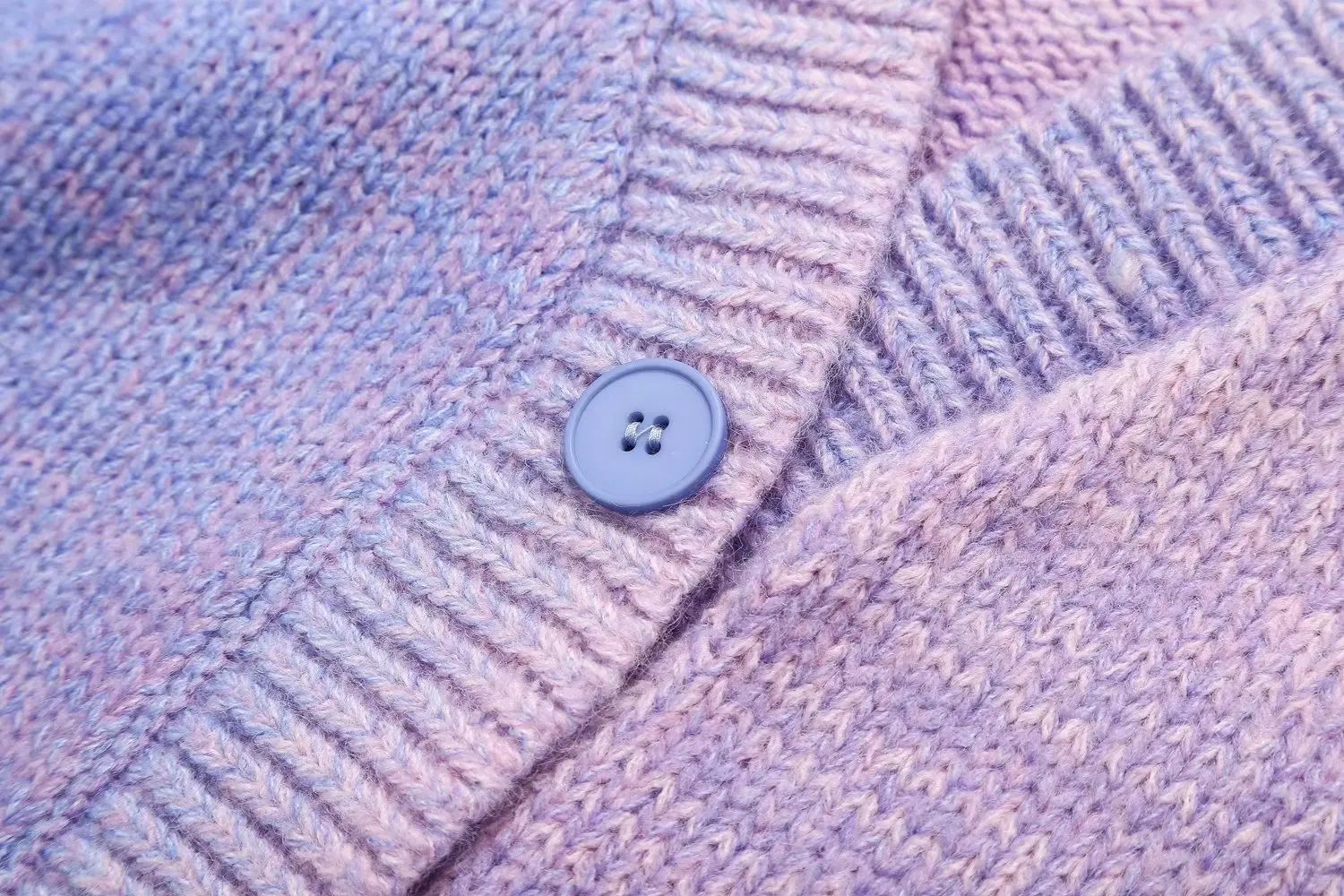 Ladies Fall Swirl Button Front Plunge Slouchy Cardigan