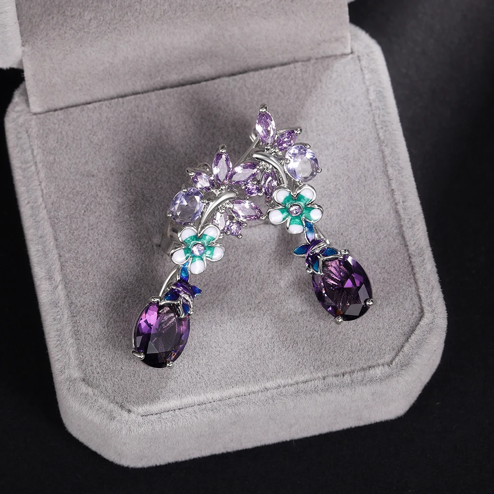 Flower earrings, popular butterfly earrings for women