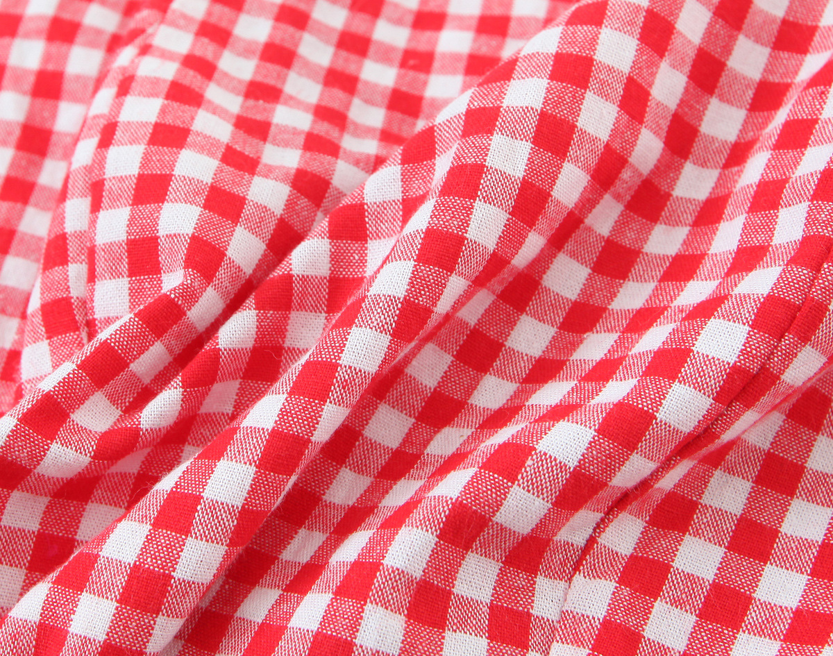 Square Neck Plaid Sexy Crop Top