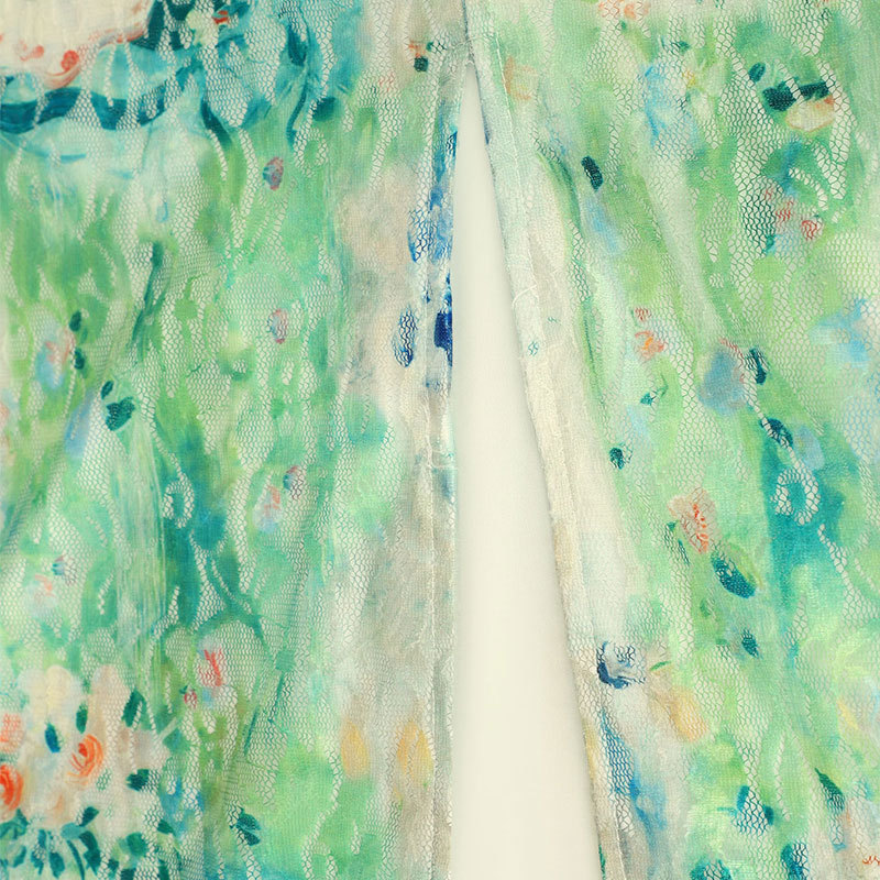 Asymmetrical Sleeveless Patterned Maxi Dress