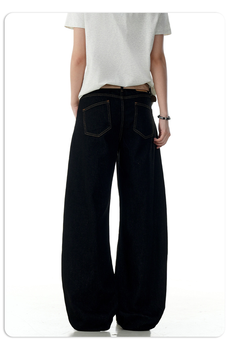 Jeans for Men and Women Retro Slimming Banana Fit Wide Leg Casual Long Pants