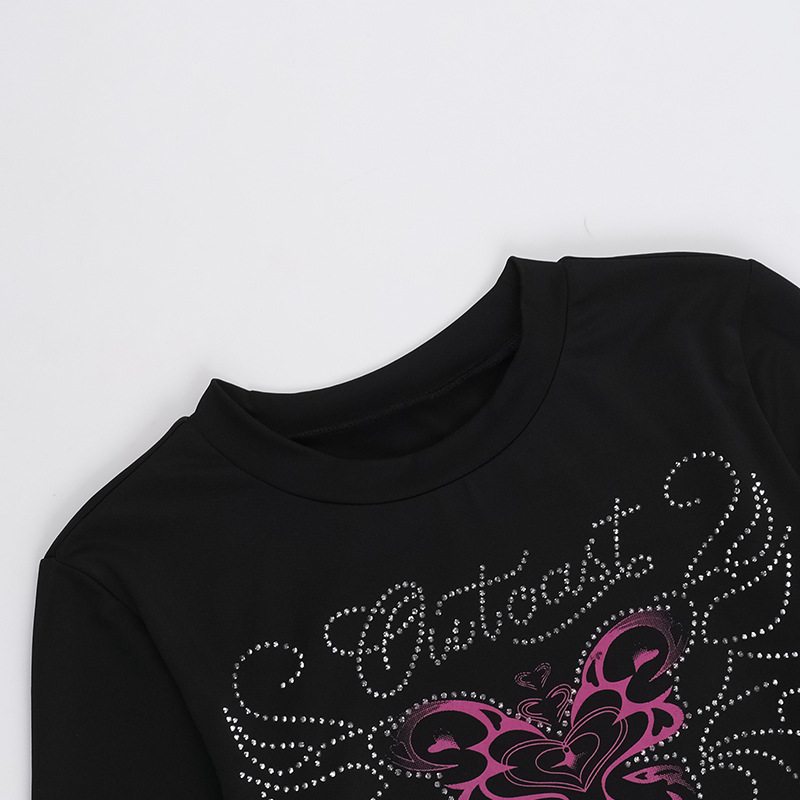Ladies' Winged Jeweled Full Sleeve Round Neck Top