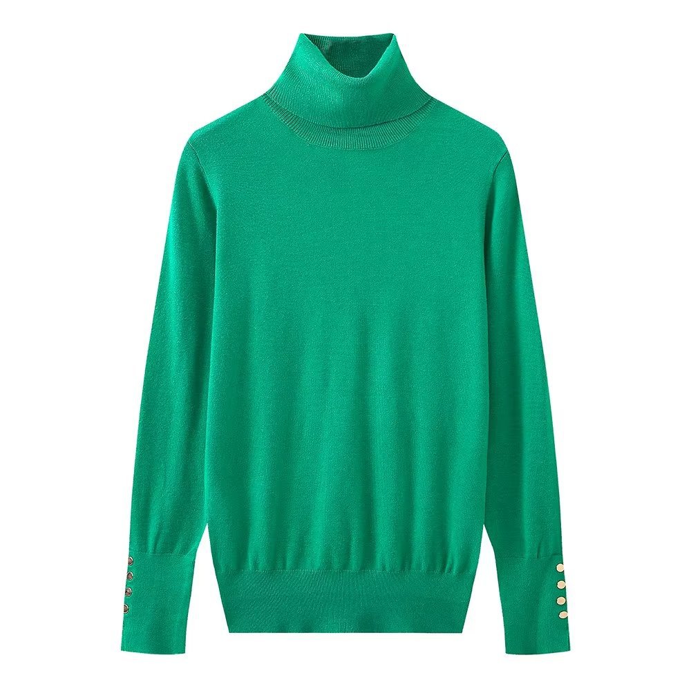 Ladies Urban High Neck Fitted Sweater