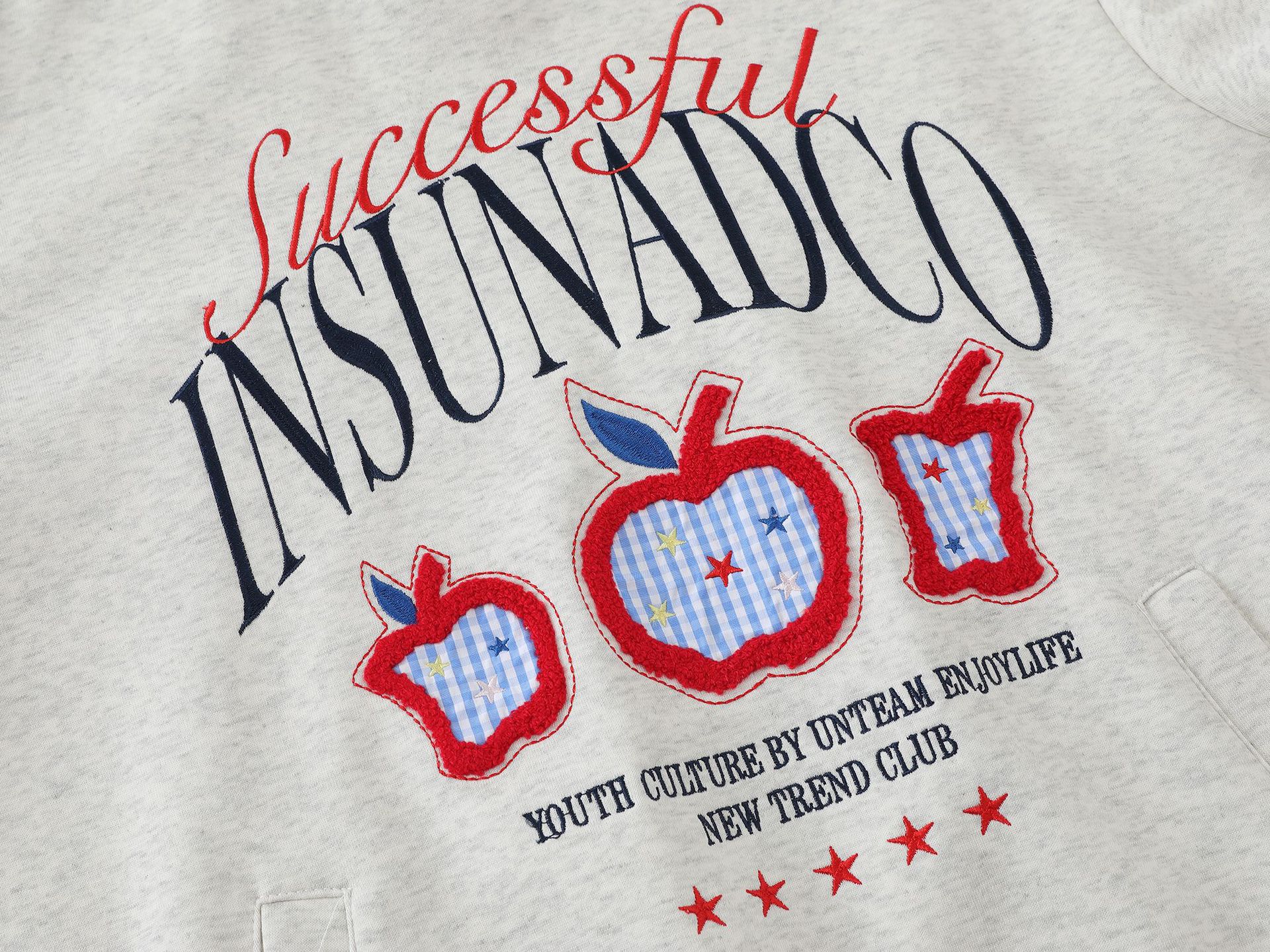 Unisex Cotton Applique Hoody