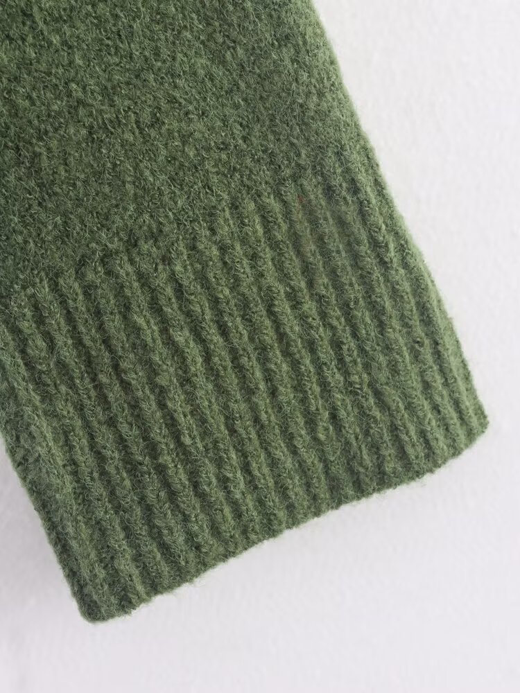 Polyester Stand Collar Full Sleeve Plain Sweater