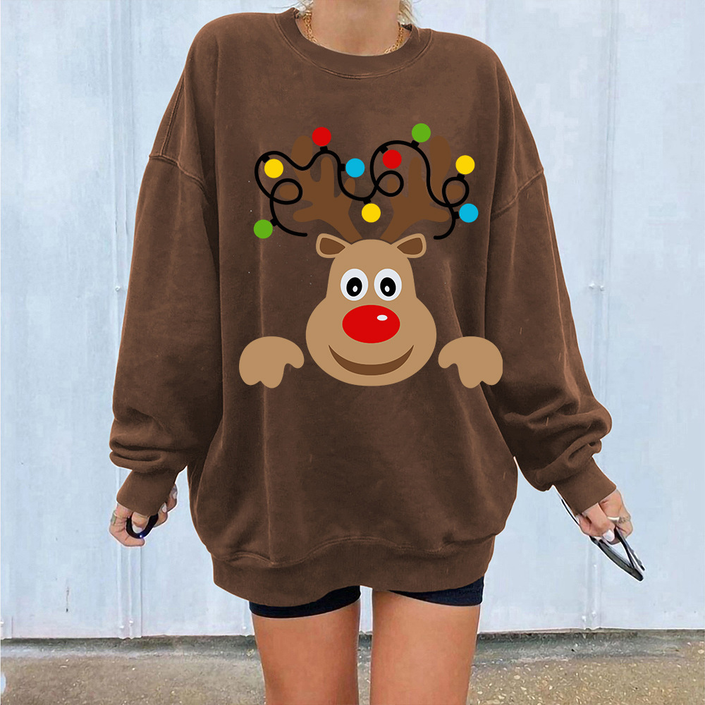 Winter 3D Deer Oversized Hoodie