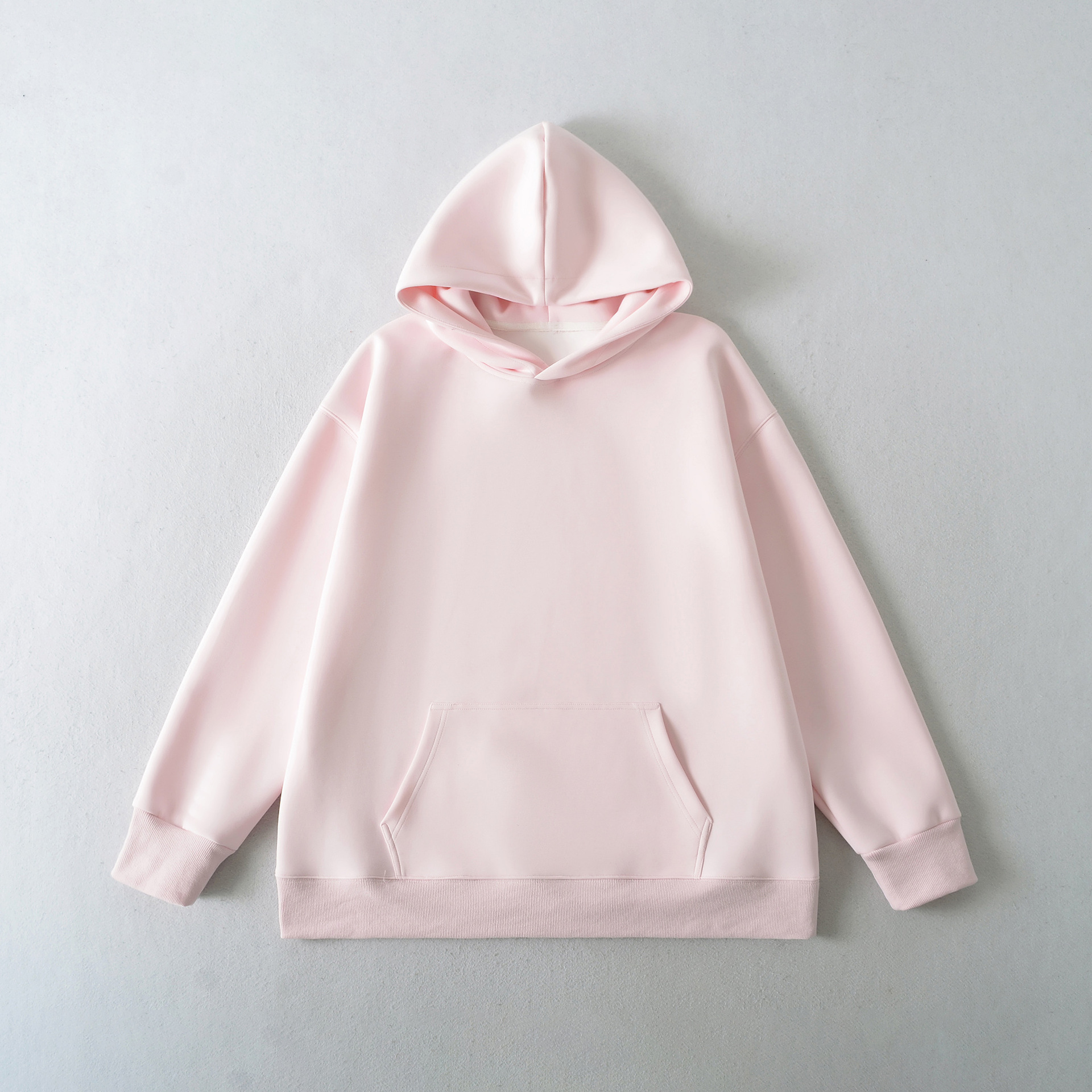 Ladies Active Plain Oversized Hood Sweatshirt
