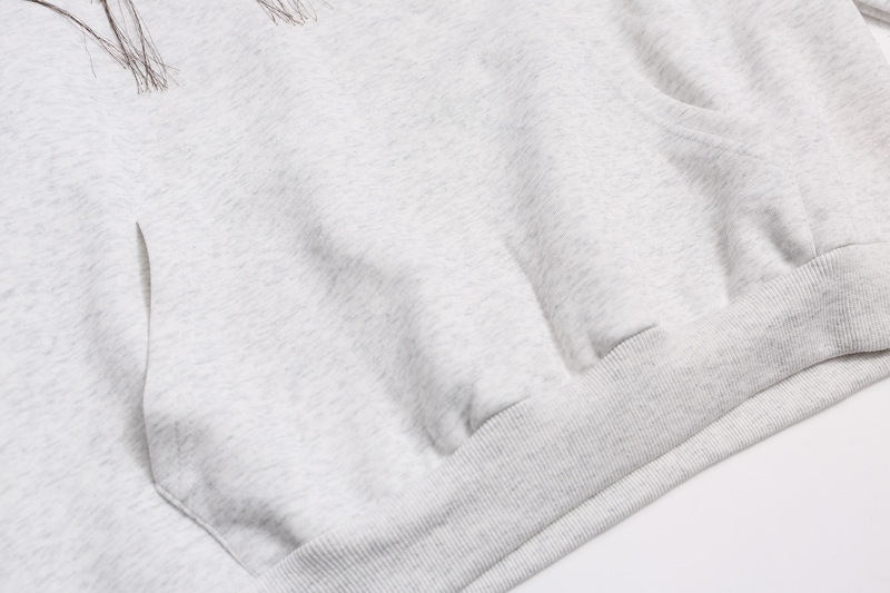 Oversized Streetwear Cotton Letter Print Sweatshirt with Hood