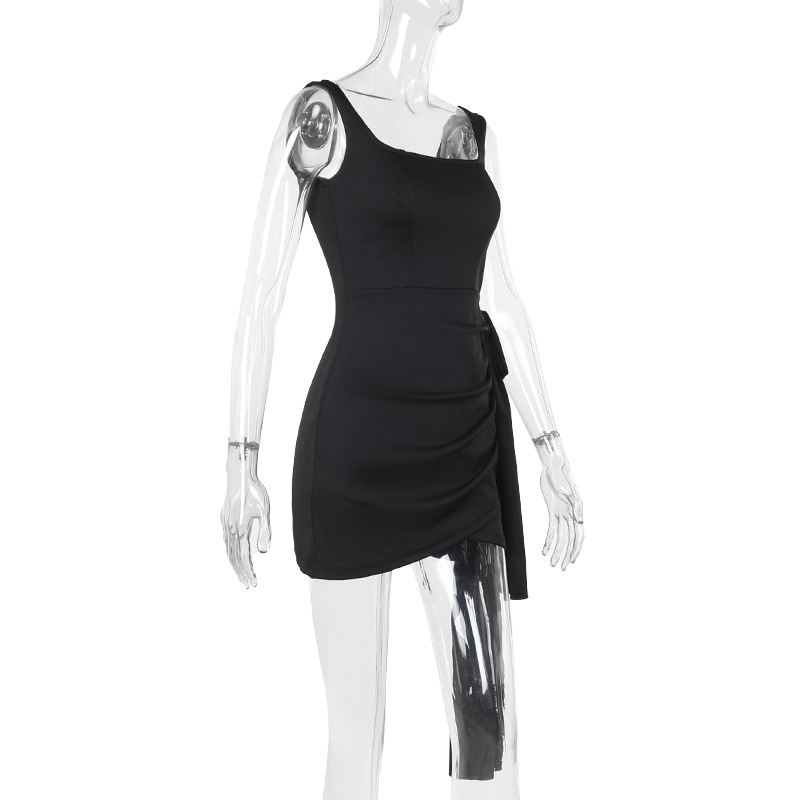 High Waist Sleeveless Bodycon Mini Dress